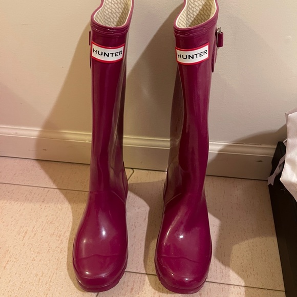 Hunter Shoes - Hunter Rubber Rain Boots Purple Fits Size 5-6